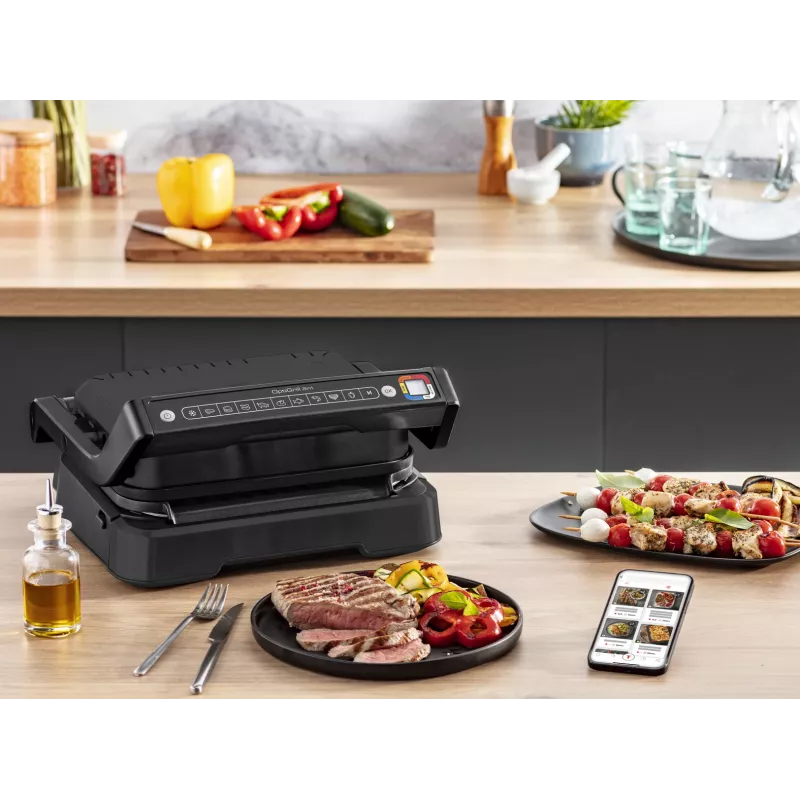 Parrilla de contacto Tefal OptiGrill 2in1 GC7728 2100W negra