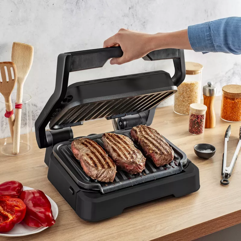 Parrilla de contacto Tefal OptiGrill 2in1 GC7728 2100W negra