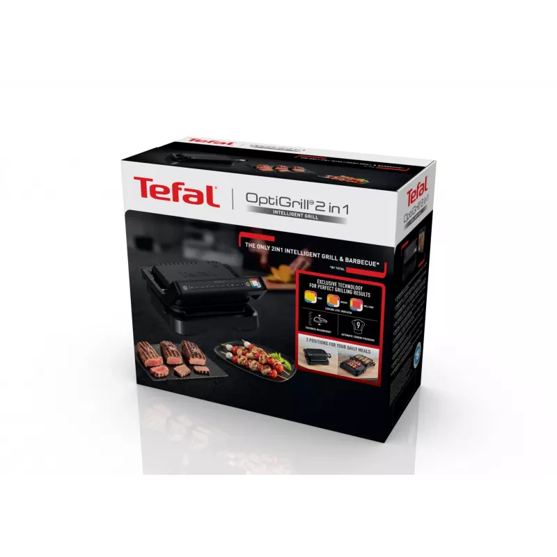 Parrilla de contacto Tefal OptiGrill 2in1 GC7728 2100W negra