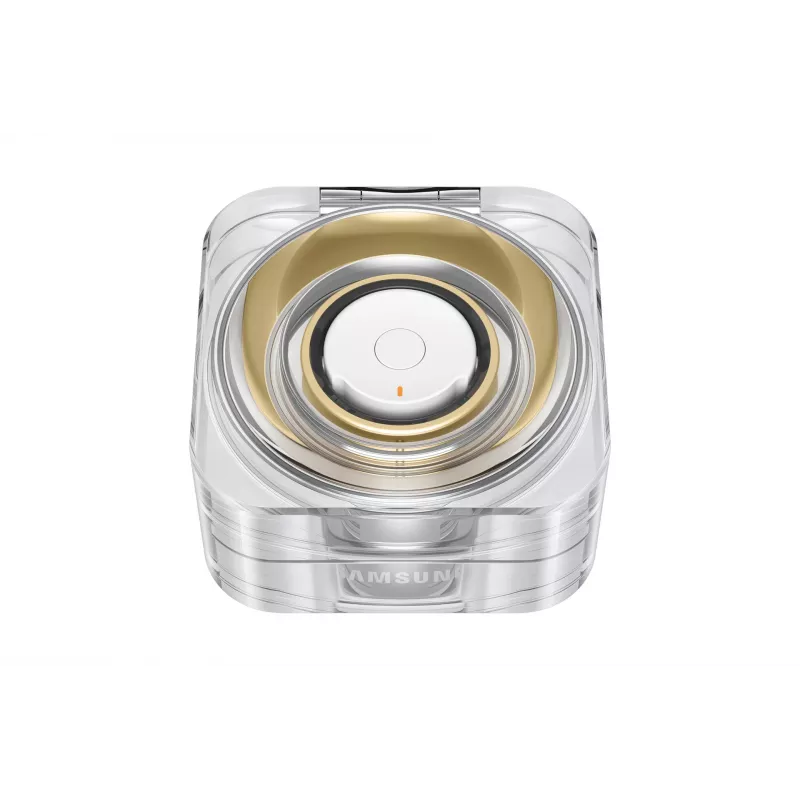 Rastreador de actividad anillo inteligente Samsung Galaxy Ring oro sensor óptico de frecuencia cardíaca