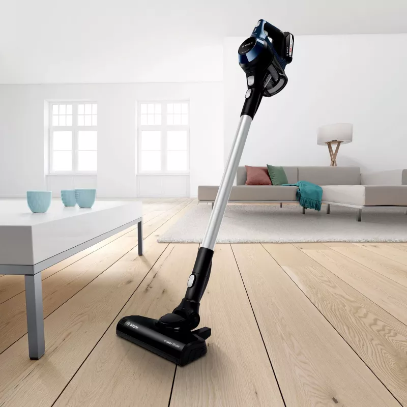 Bosch Serie 6 BBS611PCK aspirador escoba 2 en 1 aspirador vertical batería en seco filtro higiénico sin bolsa azul 2,5 Ah