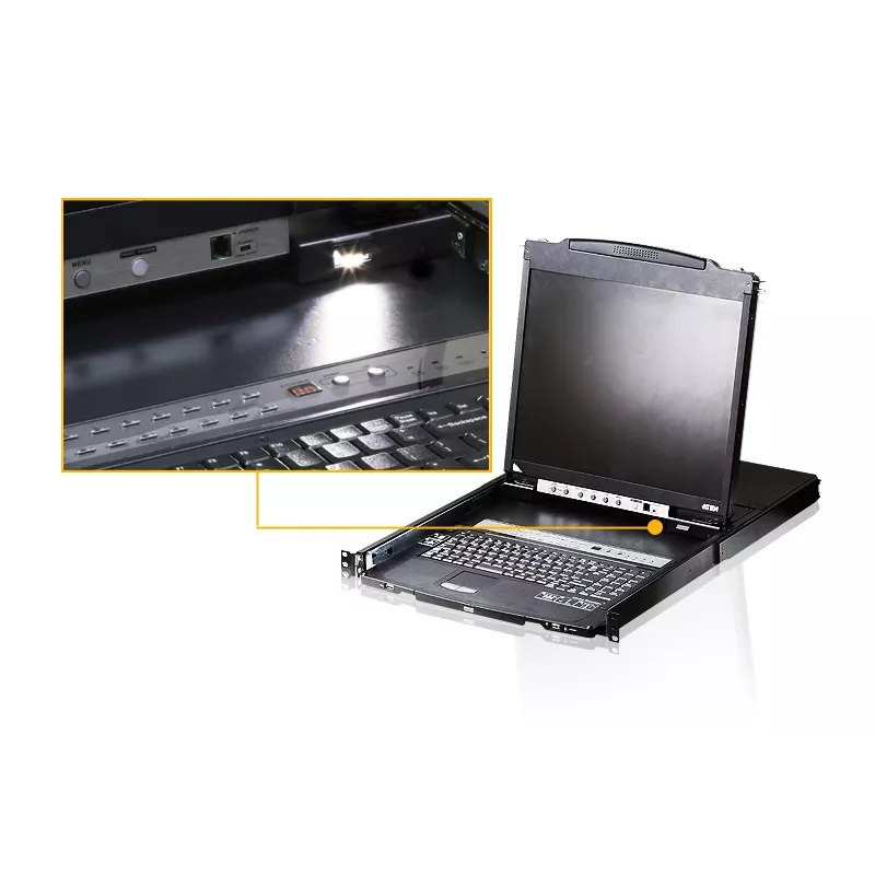 ATEN CL5816N conmutador KVM para montaje en rack negro