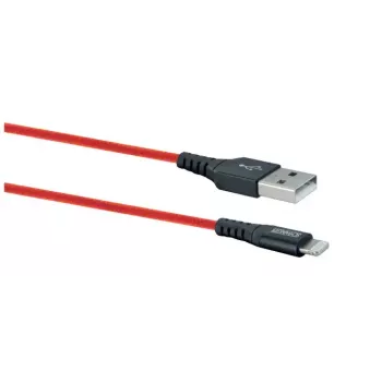 Cable USB-A a Lightning para móvil SCHWAIGER LPRO410 501, USB 2.0, 1,2 m, rojo
