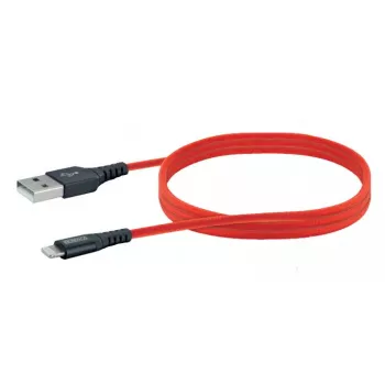 Cable USB-A a Lightning para móvil SCHWAIGER LPRO410 501, USB 2.0, 1,2 m, rojo