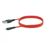 Cable USB-A a Lightning para móvil SCHWAIGER LPRO410 501, USB 2.0, 1,2 m, rojo