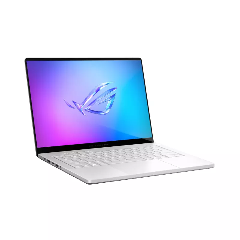 Portátil ASUS ROG Zephyrus G14 GA403WR — AMD Ryzen AI 9 HX 370, 14 inch WQXGA+ 2880×1800, 32GB LPDDR5x, 2TB SSD, RTX 5070 Ti, Windows 11 Home, blanco