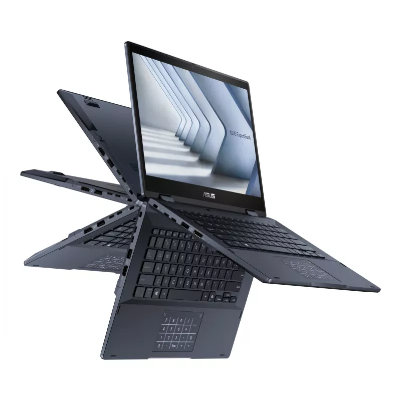 ASUS ExpertBook B3 Flip B3402FVA-LE2540X Intel Core 5 120U Híbrido (2 en 1) 35,6 cm (14 inch) Pantalla táctil Full HD 16 GB DDR4-SDRAM 512 GB SSD Wi-Fi 6 (802.11ax) Windows 11 Pro alemán negro