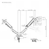 Soporte de monitor con pistón de gas eSTUFF GLB227012, regulable en altura, compatible con VESA
