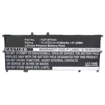 Batería para portátil CoreParts para Sony, batería, Sony, SVF14N16CW, SVF14N26CW, SVF15N13CW, SVF15N18PW, VAIO Fit 14A, VAIO Fit 15