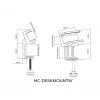 Pinza de mesa para regletas MicroConnect MC-DESKMOUNTW