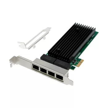 Tarjeta de red PCIe x1 MicroConnect MC-PCIEX1-82575-Q con controlador Intel 82575