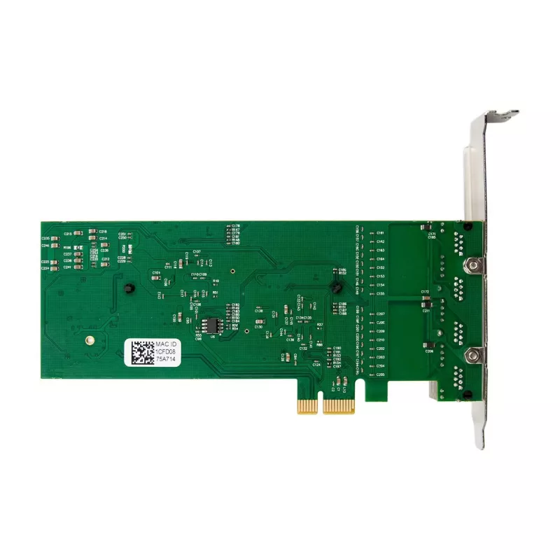Tarjeta de red PCIe x1 MicroConnect MC-PCIEX1-82575-Q con controlador Intel 82575