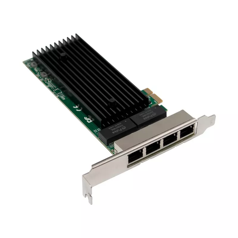 Tarjeta de red PCIe x1 MicroConnect MC-PCIEX1-82575-Q con controlador Intel 82575