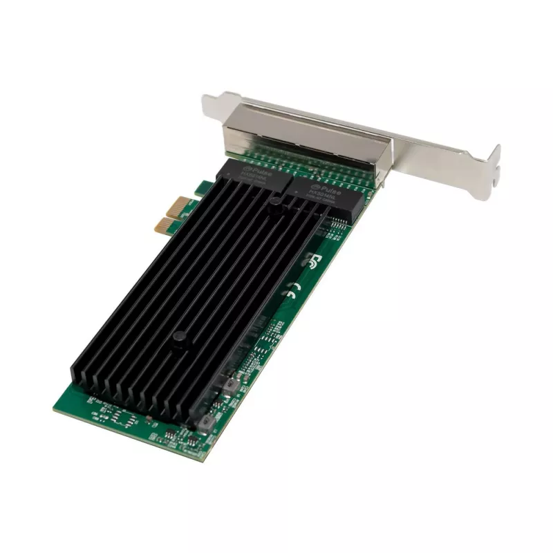 Tarjeta de red PCIe x1 MicroConnect MC-PCIEX1-82575-Q con controlador Intel 82575