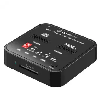 Duplicador de medios CoreParts MS-CLONER-M2-SD negro USB Type-C M.2