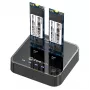 CoreParts MS-CLONER-NVME Estación de acoplamiento para unidades de almacenamiento USB 3.2 Gen 2 (3.1 Gen 2) Type-C negro