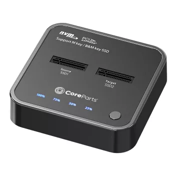 CoreParts MS-CLONER-NVME Estación de acoplamiento para unidades de almacenamiento USB 3.2 Gen 2 (3.1 Gen 2) Type-C negro