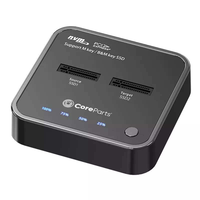 CoreParts MS-CLONER-NVME Estación de acoplamiento para unidades de almacenamiento USB 3.2 Gen 2 (3.1 Gen 2) Type-C negro