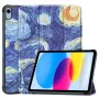 CoreParts TABX-IP10-COVER13 Funda rígida plegable en tres para iPad de 10.ª generación, estilo Starry Sky