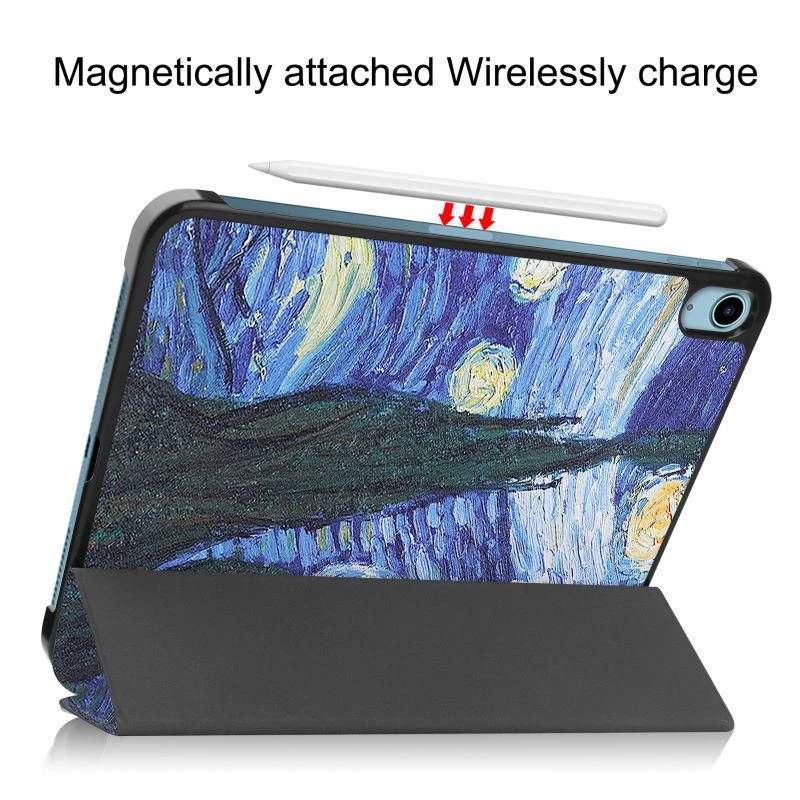 CoreParts TABX-IP10-COVER13 Funda rígida plegable en tres para iPad de 10.ª generación, estilo Starry Sky