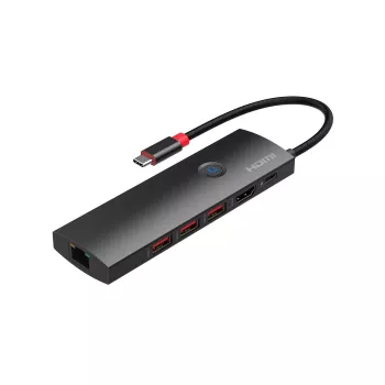 MicroConnect USB3.2CCOM20 Mini dock USB-C a HDMI, 4K 60Hz, RJ45, 3x USB-A