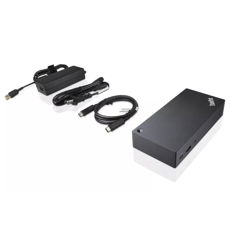 Lenovo 40A90090DK Estación de acoplamiento/replicador de puertos para portátil con cable USB 3.2 Gen 1 (3.1 Gen 1) Type-C negro