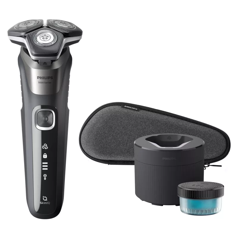Afeitadora eléctrica Philips SHAVER Series 5000 S5887/50, afeitado en húmedo y en seco con cuchillas SteelPrecision