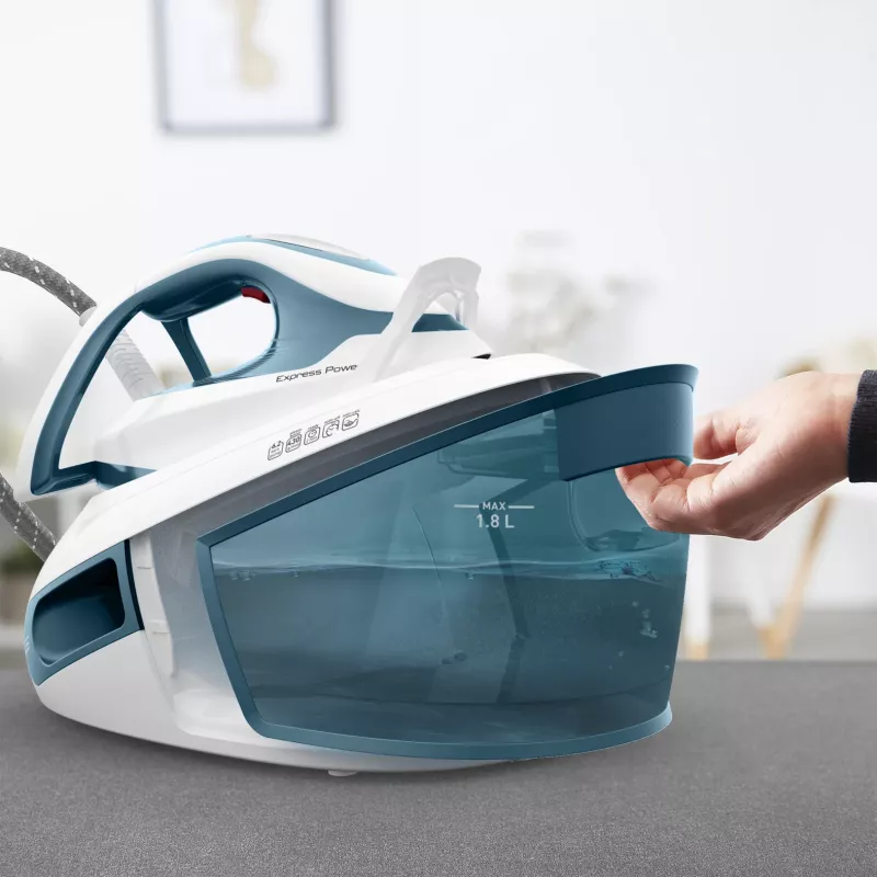 Tefal Express Power SV8111 1,8 l suela Durilium AirGlide Autoclean azul, blanco