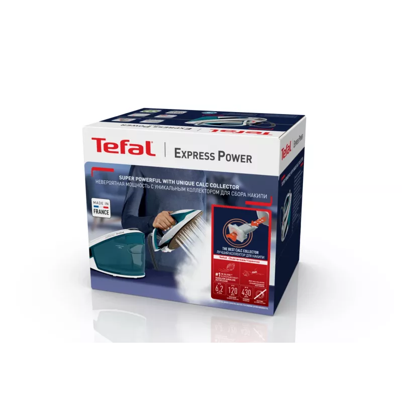 Tefal Express Power SV8111 1,8 l suela Durilium AirGlide Autoclean azul, blanco