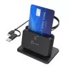 j5create JUR261 soporte lector USB™ Smart Card / CAC, USB Type-A/USB Type-C, negro, 95 g