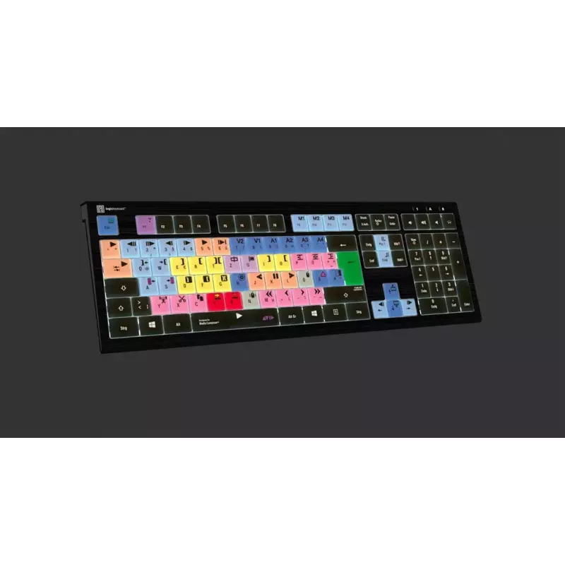 Logickeyboard Avid Media Composer ASTRA 2 teclado con retroiluminación PC alemán (LKB-MCOM4-A2PC-DE)