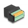 Adaptador DeLOCK de conector hembra RJ45 a regleta de bornes Negro Verde 1 ud.