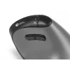 Ratón BakkerElkhuizen FastForward Pro, diestro, diseño vertical, óptico, RF Wireless + Bluetooth + USB Type-C, 5000 DPI, Negro, Gris