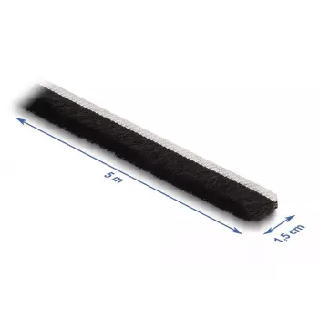 Guía de cepillo autoadhesiva DeLOCK 15 mm longitud 5 m negra