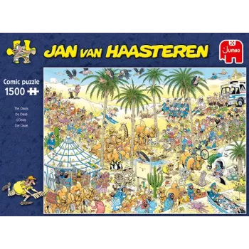 Puzle Jumbo Jan van Haasteren Die Oase — 1500 piezas, 900×600 mm