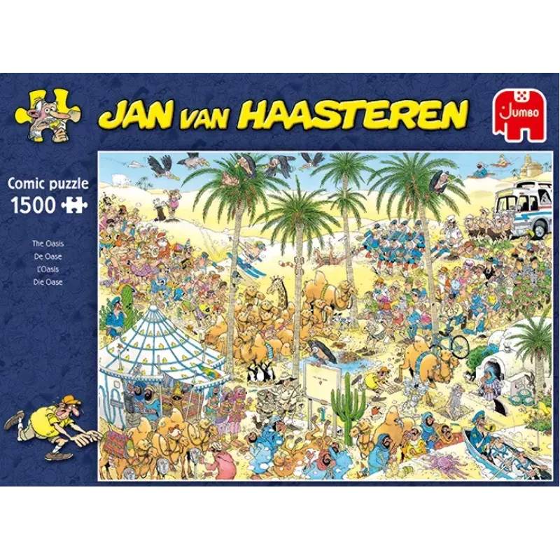 Puzle Jumbo Jan van Haasteren Die Oase — 1500 piezas, 900×600 mm