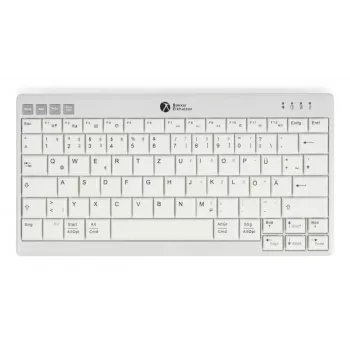 BakkerElkhuizen UltraBoard 950 V2 inalámbrico DE Qwertz, Tenkeyless (80 - 87%), con cable e inalámbrico, USB + Bluetooth, interruptores de tijera, QWERTZ, gris oscuro, gris claro