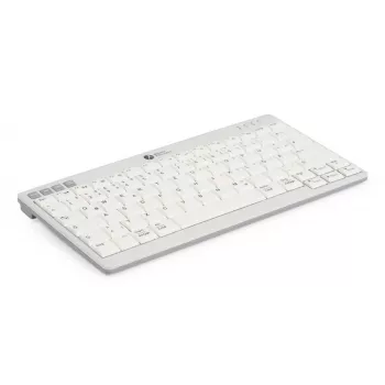 BakkerElkhuizen UltraBoard 950 V2 inalámbrico DE Qwertz, Tenkeyless (80 - 87%), con cable e inalámbrico, USB + Bluetooth, interruptores de tijera, QWERTZ, gris oscuro, gris claro