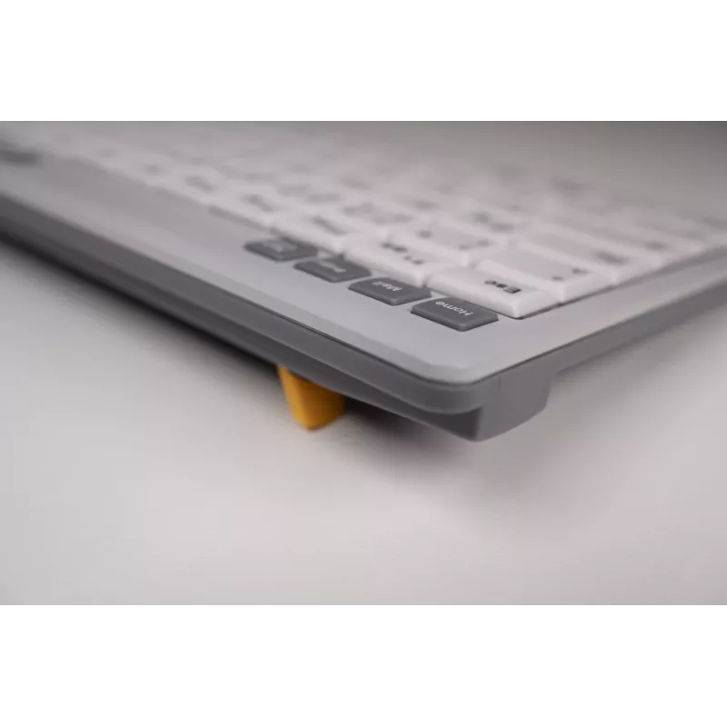 BakkerElkhuizen UltraBoard 950 V2 inalámbrico DE Qwertz, Tenkeyless (80 - 87%), con cable e inalámbrico, USB + Bluetooth, interruptores de tijera, QWERTZ, gris oscuro, gris claro