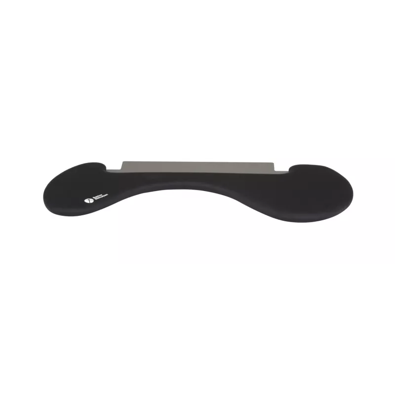 BakkerElkhuizen ErgoSlider+ reposabrazos asimétrico, negro, gris oscuro, amarillo, aglomerado, plástico, poliuretano (PU), acero, fijación por pinza, Taiwán, 310 mm, 665 mm