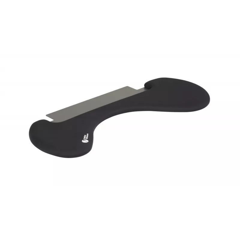 BakkerElkhuizen ErgoSlider+ reposabrazos asimétrico, negro, gris oscuro, amarillo, aglomerado, plástico, poliuretano (PU), acero, fijación por pinza, Taiwán, 310 mm, 665 mm