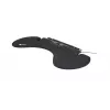 BakkerElkhuizen ErgoSlider+ reposabrazos asimétrico, negro, gris oscuro, amarillo, aglomerado, plástico, poliuretano (PU), acero, fijación por pinza, Taiwán, 310 mm, 665 mm