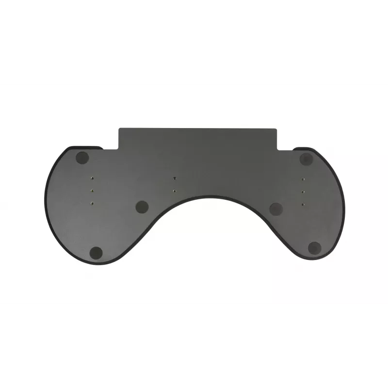 BakkerElkhuizen ErgoSlider+ reposabrazos asimétrico, negro, gris oscuro, amarillo, aglomerado, plástico, poliuretano (PU), acero, fijación por pinza, Taiwán, 310 mm, 665 mm