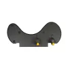 BakkerElkhuizen ErgoSlider+ reposabrazos asimétrico, negro, gris oscuro, amarillo, aglomerado, plástico, poliuretano (PU), acero, fijación por pinza, Taiwán, 310 mm, 665 mm