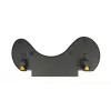 BakkerElkhuizen ErgoSlider+ reposabrazos asimétrico, negro, gris oscuro, amarillo, aglomerado, plástico, poliuretano (PU), acero, fijación por pinza, Taiwán, 310 mm, 665 mm