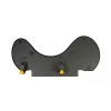 BakkerElkhuizen ErgoSlider+ reposabrazos asimétrico, negro, gris oscuro, amarillo, aglomerado, plástico, poliuretano (PU), acero, fijación por pinza, Taiwán, 310 mm, 665 mm