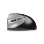 Ratón BakkerElkhuizen Handshake izquierdo, para zurdos, diseño vertical, óptico, RF inalámbrico + Bluetooth + USB Type-C, 6400 DPI, negro, gris