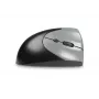 Ratón BakkerElkhuizen Handshake derecho, para diestros, diseño vertical, óptico, RF inalámbrico + Bluetooth + USB Type-C, 6400 DPI, negro, gris