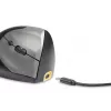 Ratón BakkerElkhuizen Handshake derecho, para diestros, diseño vertical, óptico, RF inalámbrico + Bluetooth + USB Type-C, 6400 DPI, negro, gris