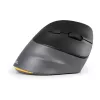 Ratón BakkerElkhuizen PRF Pro derecho, para diestros, diseño vertical, óptico, RF inalámbrico + Bluetooth + USB Type-C, 2400 DPI, negro, gris